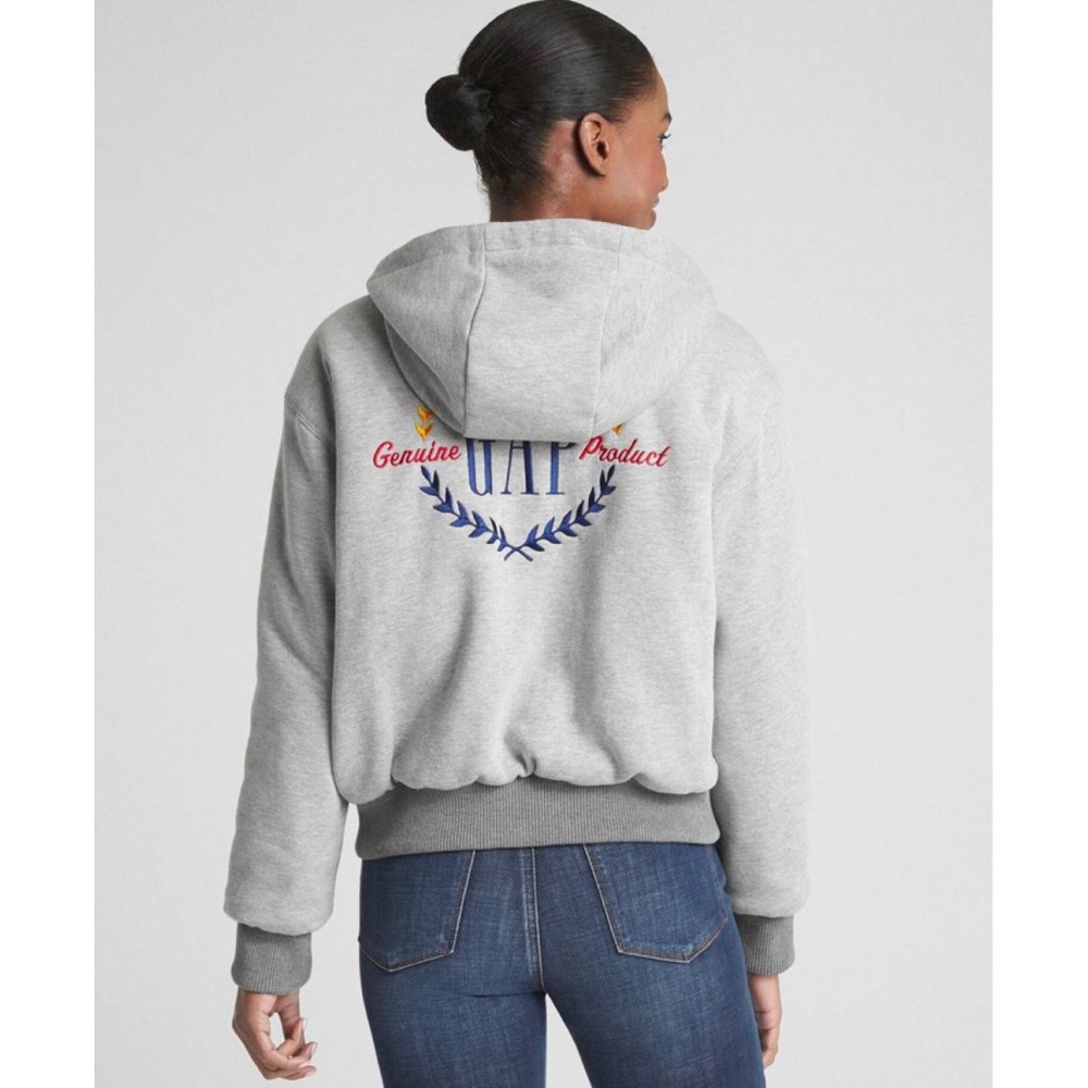 🆕 GAP Reversible Fleece Lined Logo Puffer Jacket!